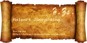 Halpert Zseraldina névjegykártya